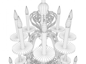 ceiling lamp murano glass 3Dモデル