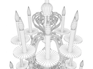 ceiling lamp murano glass 3D Model