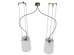 prandina ceiling light sera double Modello 3D