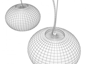 prandina ceiling light zero double Modello 3D