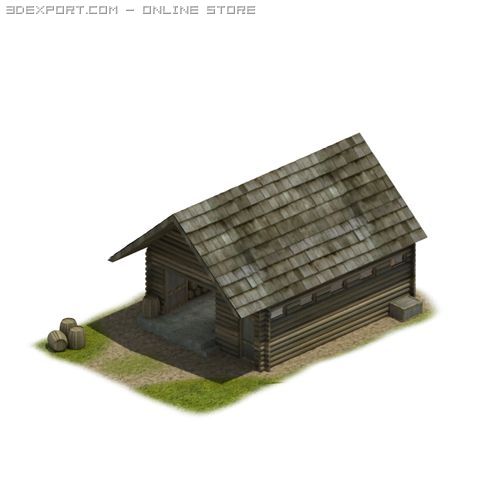 warehouse 3D Model .c4d .max .obj .3ds .fbx .stl .blend 