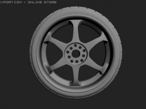 hqraacing wheel Modelo 3D