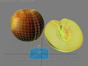 복숭아 3D 모델