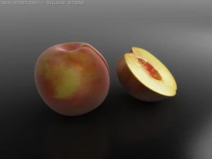 복숭아 3D 모델