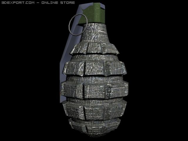 hand grenade Modèle 3D .c4d .max .obj .3ds .fbx .stl .blend 