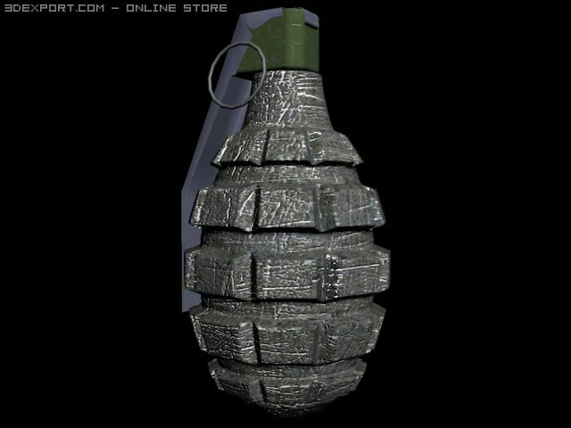hand grenade 3D Model .c4d .max .obj .3ds .fbx .stl .blend