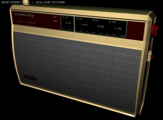 radio [hp] 3D 모델 .c4d .max .obj .3ds .fbx .stl .blend 