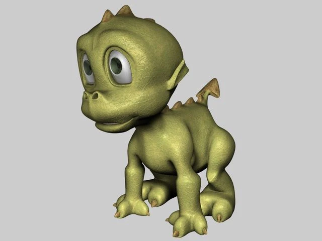 little dragon 3D Model .c4d .max .obj .3ds .fbx .stl .blend 