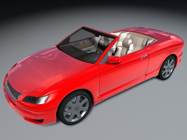 cabrio car 3D 模型 .c4d .max .obj .3ds .fbx .stl .blend 