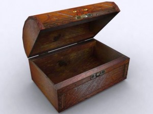small wooden chest Modelo 3D