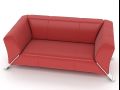 red sofa Modèle 3D