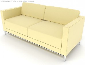 yellow sofa Modèle 3D