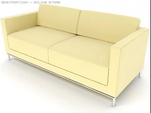sofá amarillo Modelo 3D