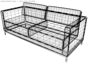 yellow sofa 3D 模型