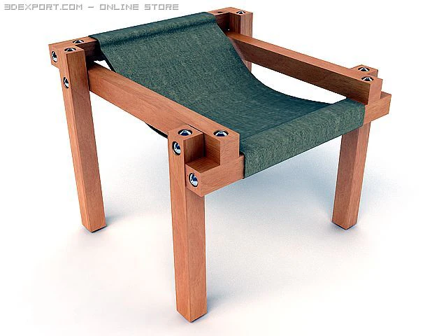 wooden chair 3D Model .c4d .max .obj .3ds .fbx .stl .blend 