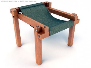 wooden chair Modèle 3D