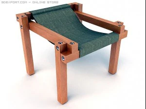 sedia in legno Modello 3D