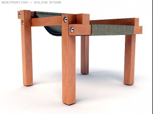 wooden chair Modelo 3D