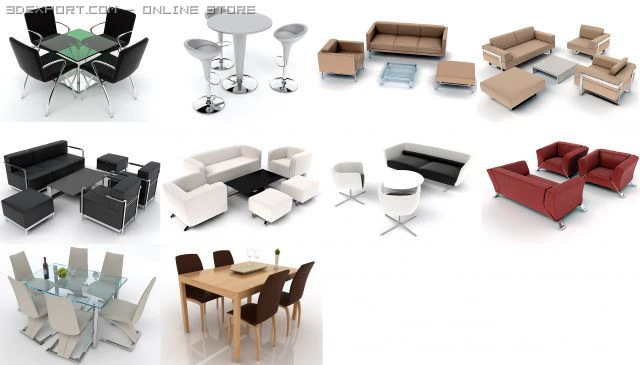 furniture 3D Model .c4d .max .obj .3ds .fbx .stl .blend 