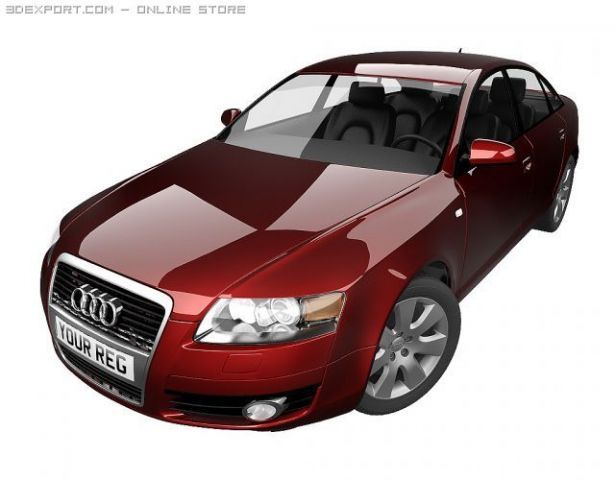 audi a6 Model 3D .c4d .max .obj .3ds .fbx .stl .blend 