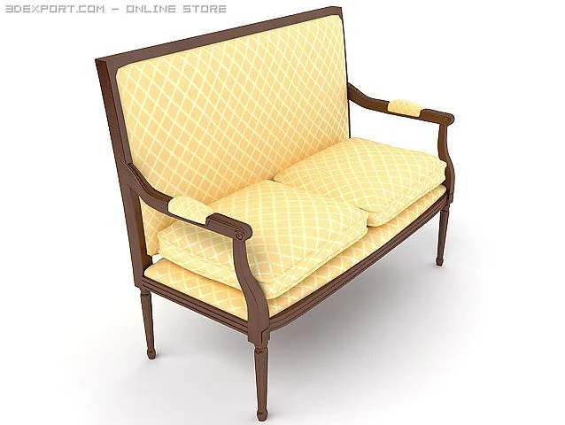 divan 3D Model .c4d .max .obj .3ds .fbx .stl .blend 