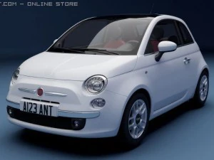 Fiat 500 3D Modell