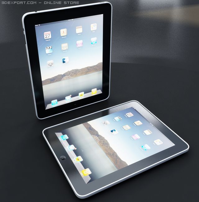 ipad Modèle 3D .c4d .max .obj .3ds .fbx .stl .blend 