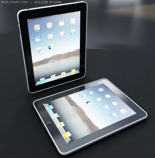 ipad 3D Model .c4d .max .obj .3ds .fbx .stl .blend 