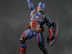 captain america stl 3D Print Model