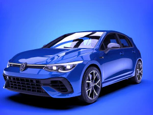 Volkswagen Golf R 2022 3D Modell