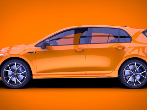volkswagen golf r 2022 Model 3D
