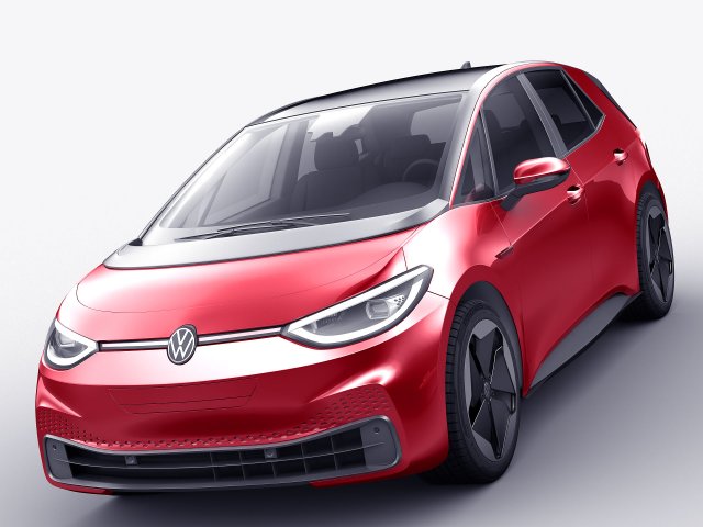 volkswagen id3 3D मॉडल .c4d .max .obj .3ds .fbx .stl .blend 
