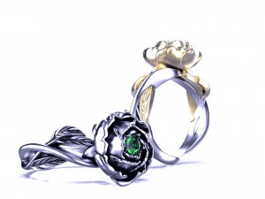 cincin berlian Model Cetak 3D