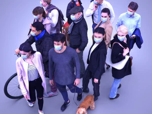 Masked people bundle 3D Model