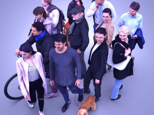 Masked people bundle 3D 模型