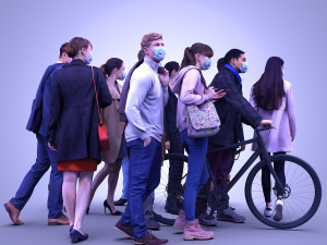 Masked people bundle 3D 模型