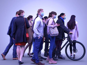 Masked people bundle 3D Model