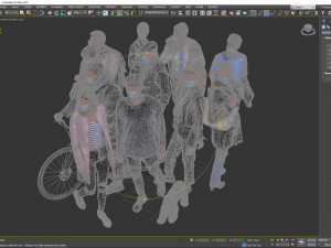 Masked people bundle 3D 模型