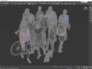 Masked people bundle 3D Model