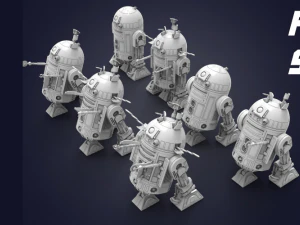 r2 d2 Model Cetak 3D