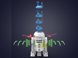 r2 d2 3D 프린트 모델
