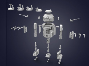 r2 d2 3D 프린트 모델