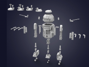 r2 d2 3D 프린트 모델