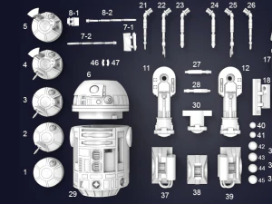 r2 d2 Modelo de impresión 3D