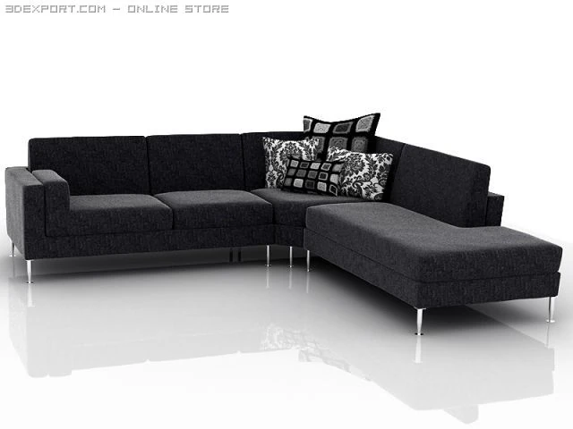 l şeklinde kanepe 3D Model .c4d .max .obj .3ds .fbx .stl .blend 