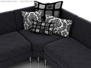 l shaped sofa Modelo 3D