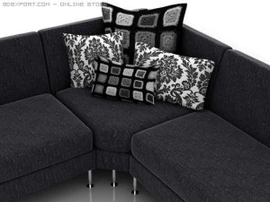 l şeklinde kanepe 3D Model