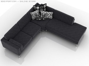 l shaped sofa Modelo 3D