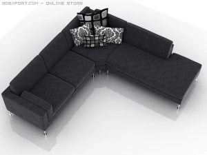 l şeklinde kanepe 3D Model