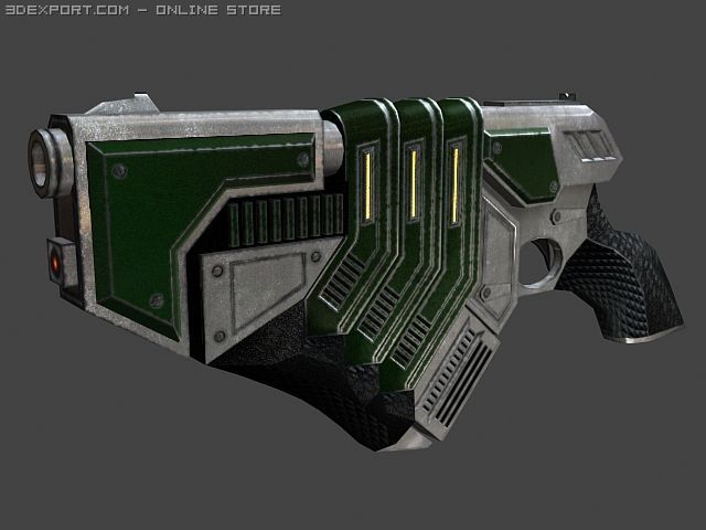 quark pistol 3D Model .c4d .max .obj .3ds .fbx .stl .blend 